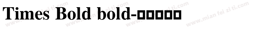 Times Bold bold字体转换